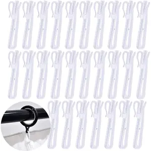 40 Pack Curtain Hooks Drapes Hanger Adjustable Shorten  Hook Pinch Pleat Clip Holder Pleater Drapery Prong Pin for Window Door Shower Curtains Rod Ring Pleated Ratchet System