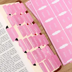 Tabs for Women, 90 count Laminated Bookmark Large Print  Index Book Tabs Study Supplies Guide Kit, Baptism Christian Gifts for Girls Boys Men Beginner Easy to Read