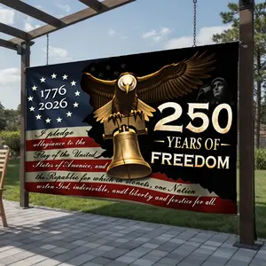 250 Years of Freedom Flag |   1776-2026 250th Independence Day Patriotic Photo Gift Party Decoration