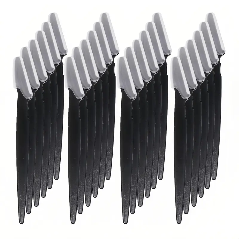 Eyebrow Razor Set, 24pcs Gentle Plastic Lightweight Eyebrow Trimmer with Cover, Multipurpose Facial Hair Shaver, Makeup Tool for Women, Cosmetic Tools, Eyebrow Styling Kit, Beauty Tool