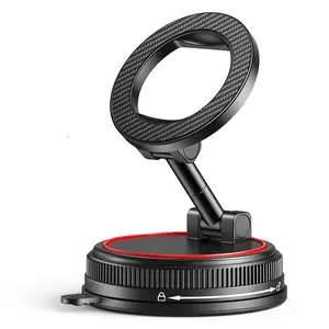 Car Phone Holder for Magsafe [85+LBS Strongest Suction & 2400gf Magnetic] 360° Adjustable Car Phone Mount, Phone Holders for Your Car for iPhone 17-12 Pro Max Plus Air, Compact Foldable Design Steering Wheel Stand