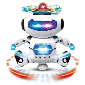 Musical Walking Dancing Robot Toy for Kids, Flashing Lights, 360° Body Spinning, Electronic Kids Toys, Perfect Gift for Xmas