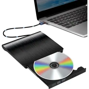 USB 3.0 CD DVD Drive, Ultra-Thin CD/DVD Reader Writer with Data Transfer Rates, Compatible with PC Laptop Desktop, Windows Linux MAC iOS, Multiple Colors Available