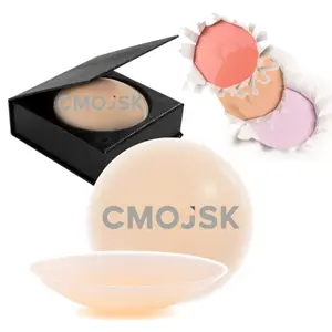 CMOJSK Nipple Covers 2 Pairs  - Reusable Adhesive Silicone Pasties, Seamless for Comfort
