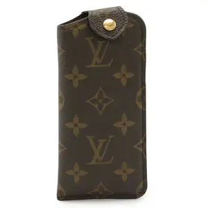 Pre-owned Louis Vuitton Canvas Small Leather Goods Etui Lunettes PM Monogram Glasses Case