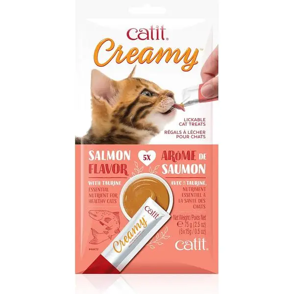 Creamy Lickable Cat Treat, Healthy Cat Treat, Salmon, 30 Pack
