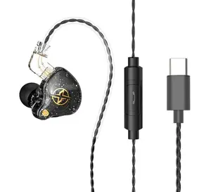 BlueWow Wired Gaming Earbuds with 11mm Dynamic Driver Oxygen-Free Copper Core HiFi in Ear Headphones for Musician Wavy Stereo Sound Spiral Design Noise Reduction - Electronic