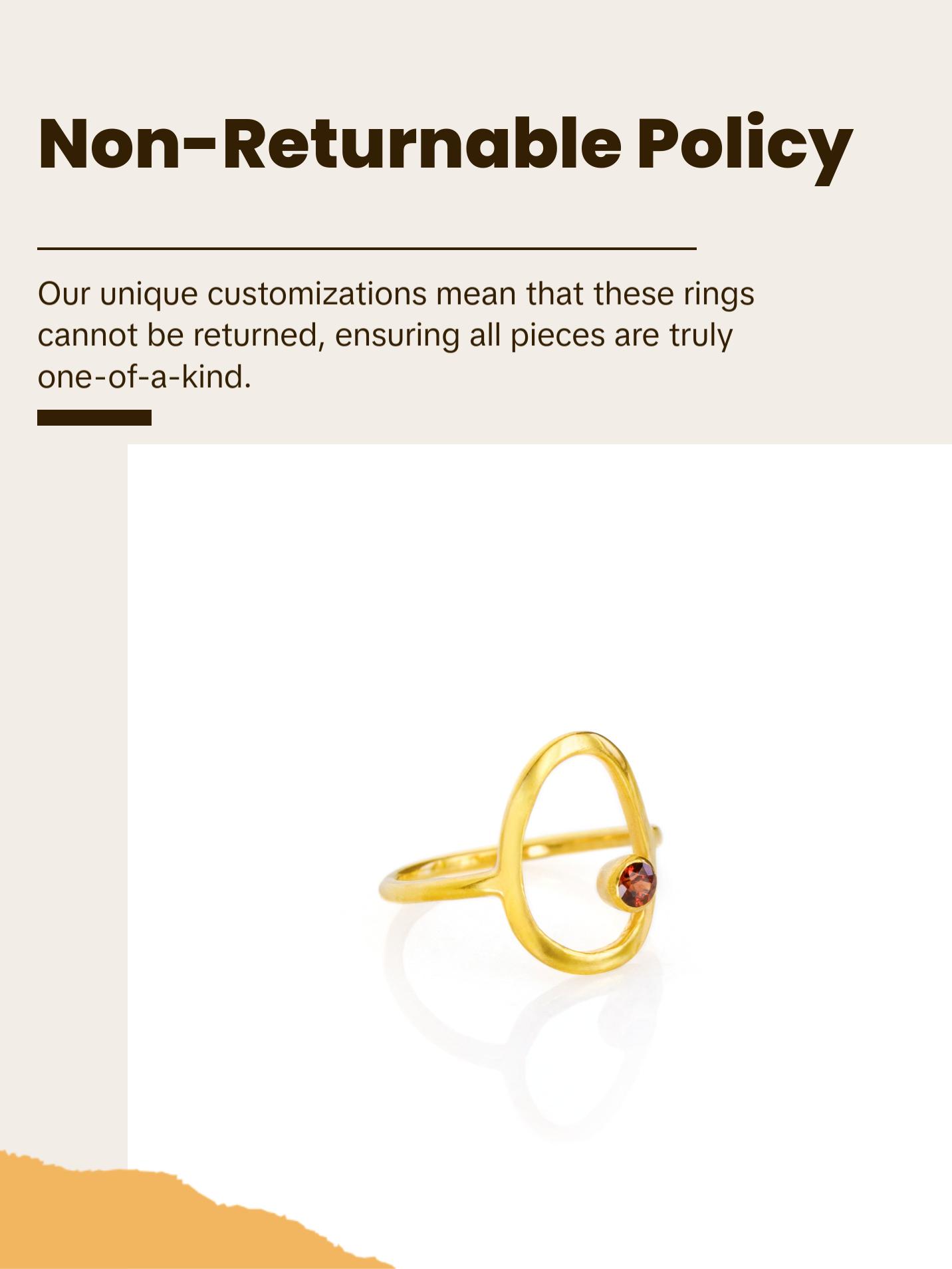 Custom Birthstone Open Oval Ring