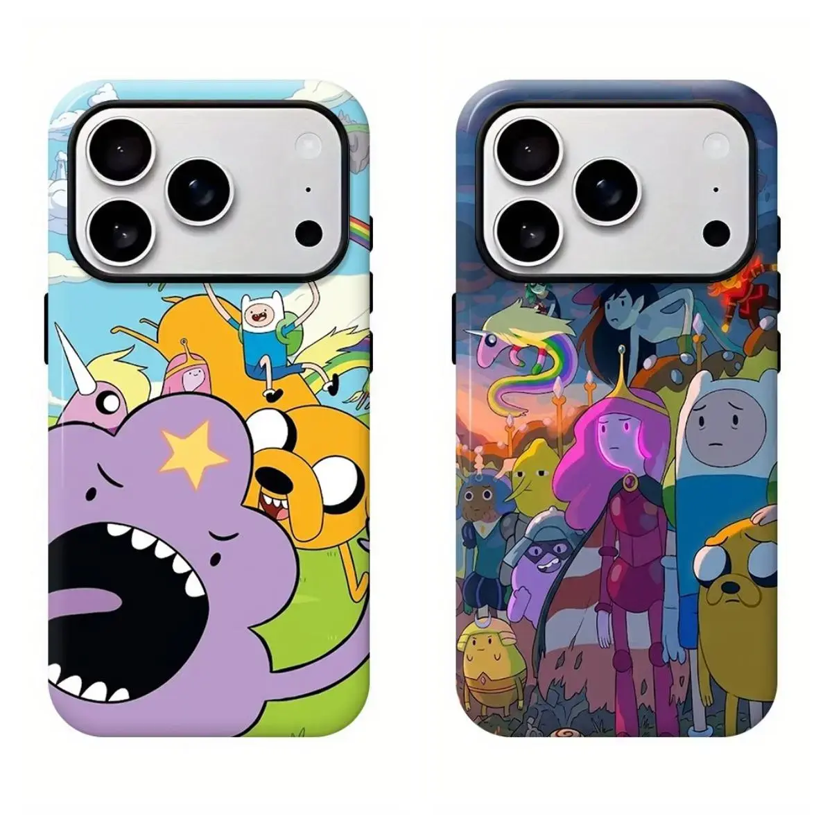 Cute Adventure Time Characters Collage Design Fan Art Magnetic Tough Case Phone Cover Y1647| Phone Case Compatible with iPhone 17 16 15 14 13 12 11 pro pro max & Samsung S26 S25 S24 S23 S22 Durable Protection Dual Layer Design Glossy