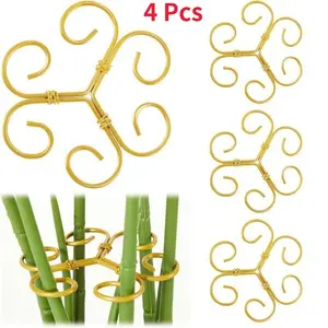 4pcs Plant Stem Support, Stable Stakes for Plants, Outdoor & Indoor Garden Use, Flower Shaped Bracket B for Healthy Growth