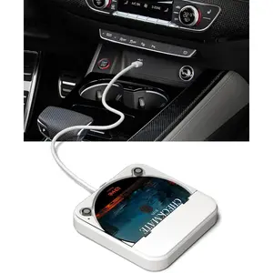 Portable  CD Player with USB/AUX Port,External CD Player Compatible with  Radio Stereo, Laptop, TV, ,Universal for  with Adapter, White