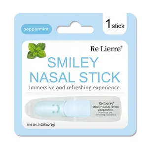 Re Lierre Smiley Nasal Stick, Peppermint Oral Cleansing Youth Product for Immersive Refreshing Experience, Single Nasal Energy Bar
