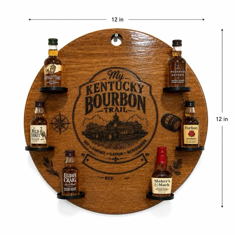 Bourbon Train Wall Plaque - Decorative Wall Art for Bourbon Enthusiasts, Rustic Home Bar Decor