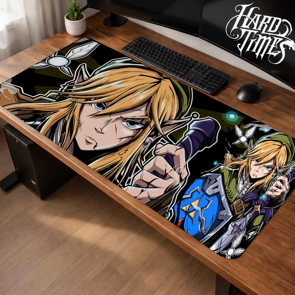Legend of Zelda Gaming Mouse Pad Personal, Custome, Anime Desk Mat Extended Keyboard Pad Waterproof Non Slip Rubber Base Large Mousepad for PC Gamer Setup Desk Accessories 40x21 Inch,Office Gifts, Decor desktop