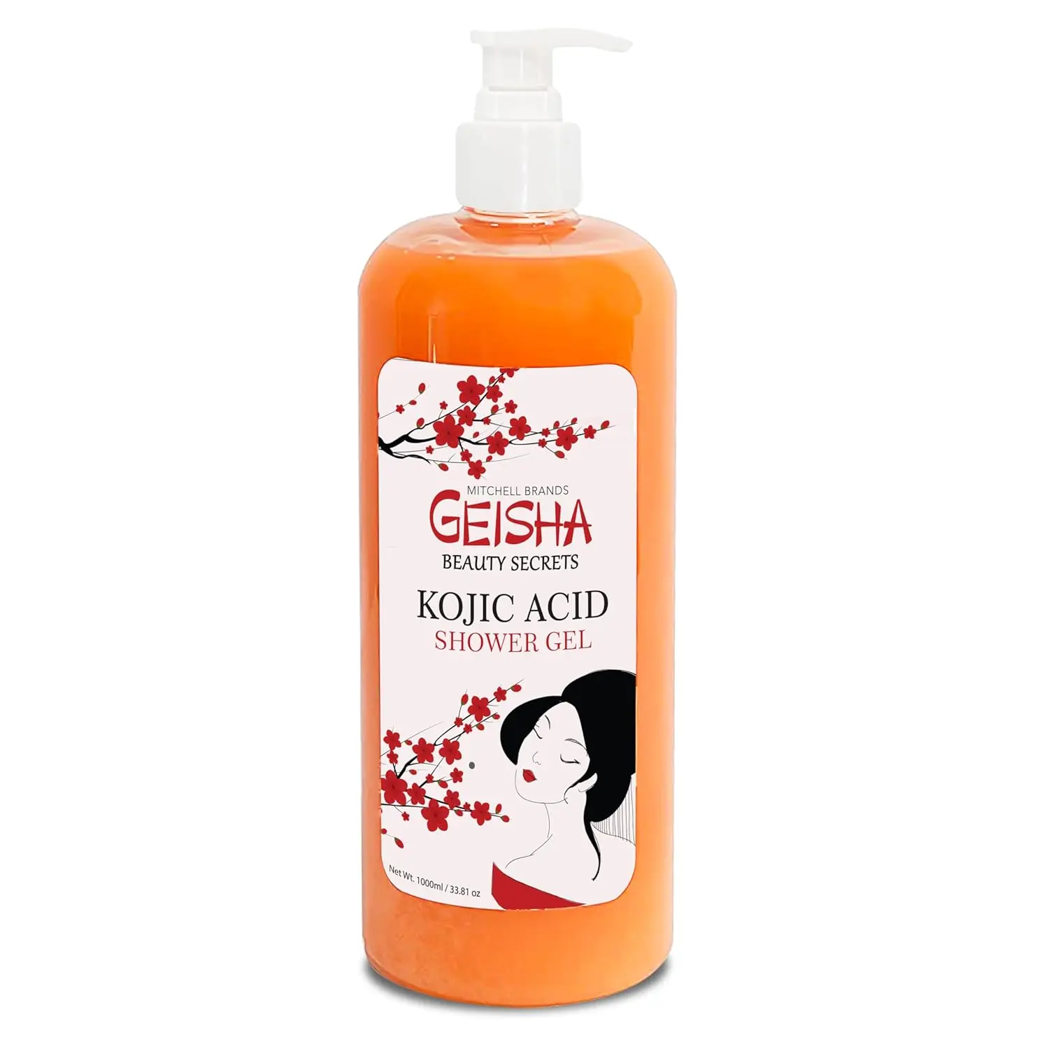 OMIC Geisha, Kojic Acid Skin Brightening Body Wash - 33 Fl oz / 1000 ml