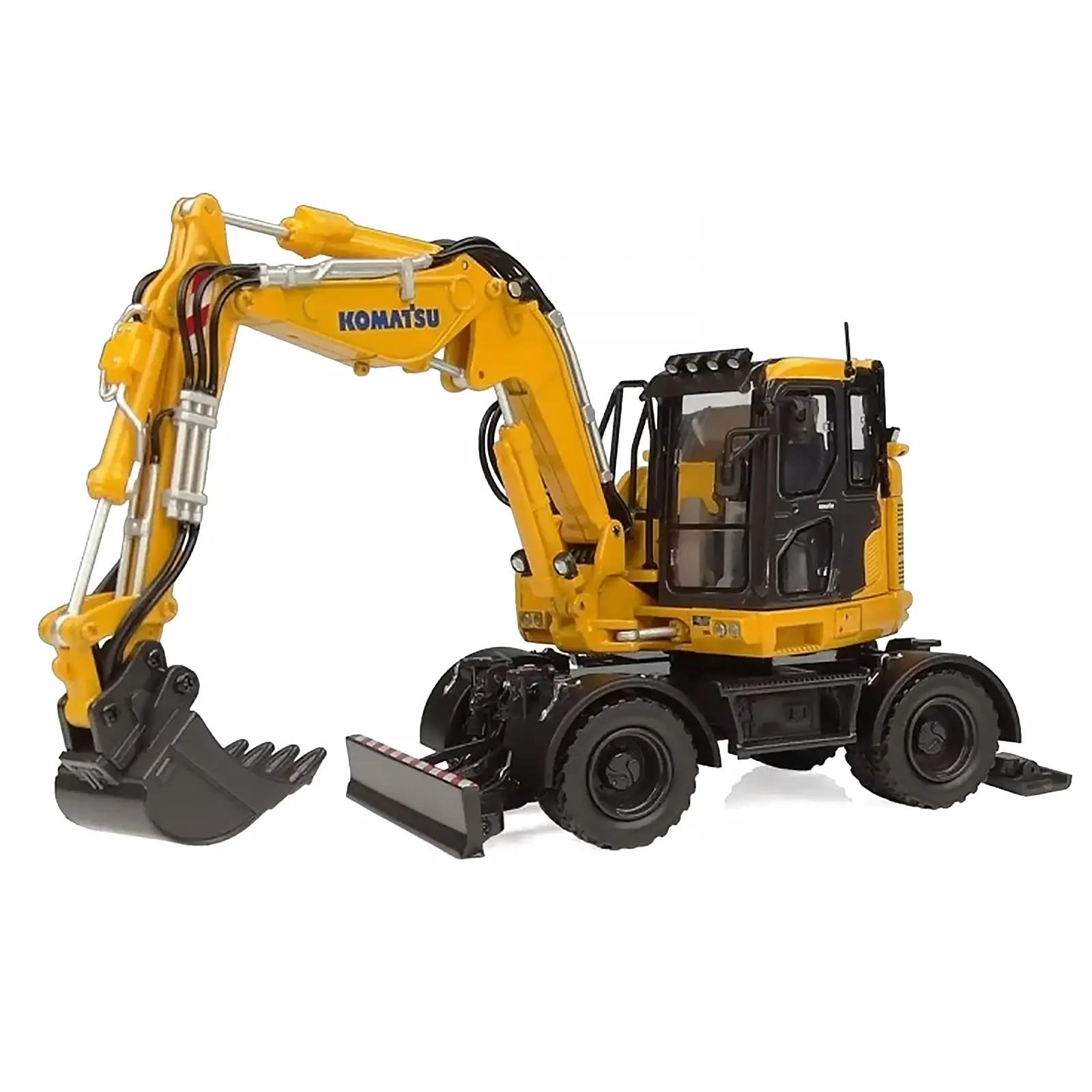 Komatsu PW138MR-11 Wheeled Excavator Yellow 1/50 Diecast Model by Universal Hobbies