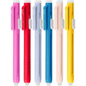 - Retractable Mechanical Eraser , 6 Pack, Ice Cream Colors, Erasers for cils, Eraser for Artists