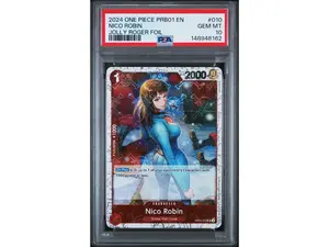 2024 One Piece Premium Booster -One Piece Card the Best- Prb01-Jolly Roger Foil Nico Robin #10 PSA 10