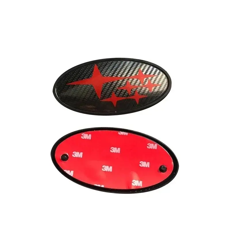 2PCS Acrylic Car Front Logo Rear Badge Emblem Sticker for Subaru XV Outback Impreza BRZ WRX STI Legacy Forester Accessories
