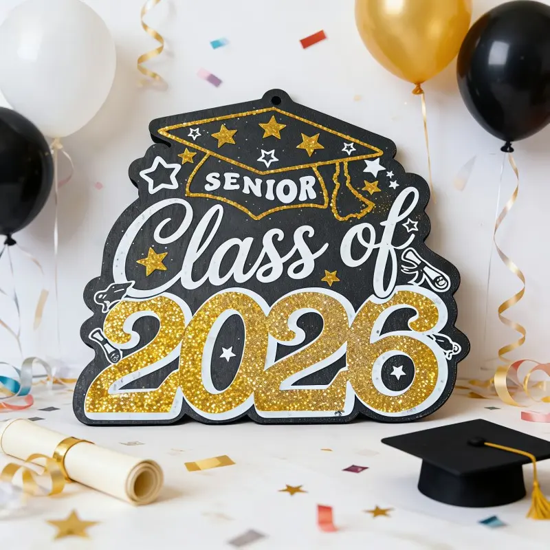Graduation Plaque for Home and Kitchen Wooden Decor, Perfect for Graduation Celebrations, Unique Gift for New Graduates