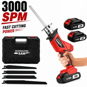 Portable 20V Cordless Saw Kit, Electric Reciprocating Saw with Battery for Wood Pruning & Metal  PVC Cutting Gasoline Cutting Chainsaw