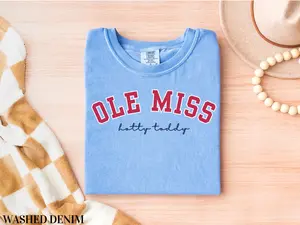 Ole Miss Comfort Colors Shirt, College Game Day Apparel, Ole Miss Gift