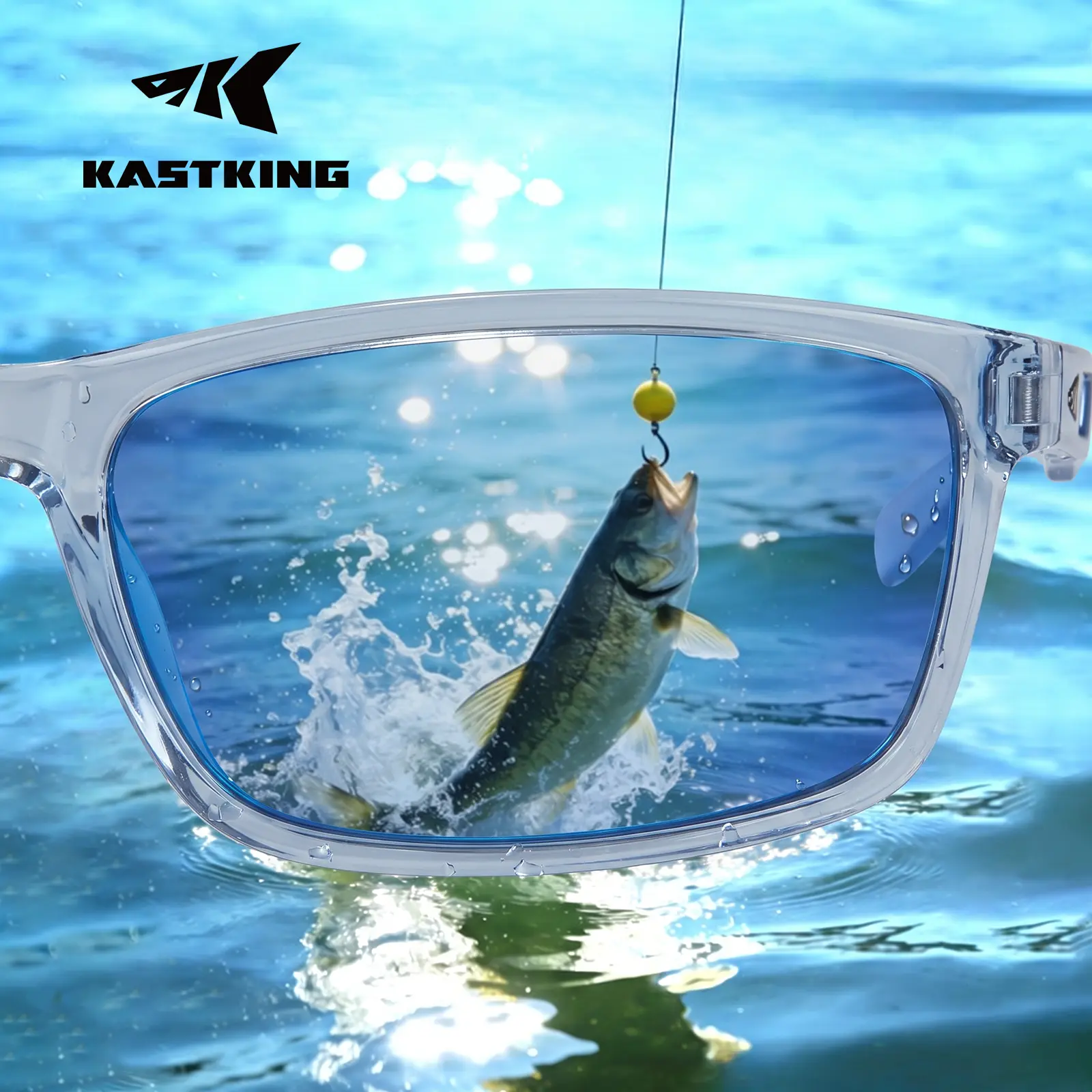 KastKing FlatRock Sunglasses OR Huzzah Polarized Sports Sunglasses for Men & Women - Blue Smoke Lenses, UV Protection, Impact Resistant, Oleophobic Coating, Grilamid Frames SummerVibes