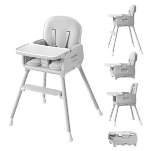 Portable Baby High Chair, Convertible Highchair for Infants & Toddlers, Foldable Feeding Chair with Safety Harness and Removable Tray, Booster Seat, Easy Clean, Perfect for Small Apartments, Ideal Gift for Boys & Girls, #SummerVibes ️