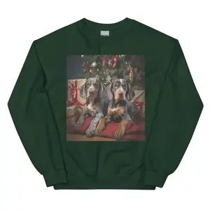 Blue Tick American English Coonhound Christmas Unisex Sweatshirt