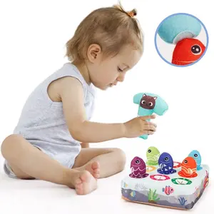 1 Set Plush Tissue Box Fishing Toys Enlightenment Early Learning Baby Toys Numbers Awareness Matching Fishing Tray For 12 Months Toddler Early Learning Gift