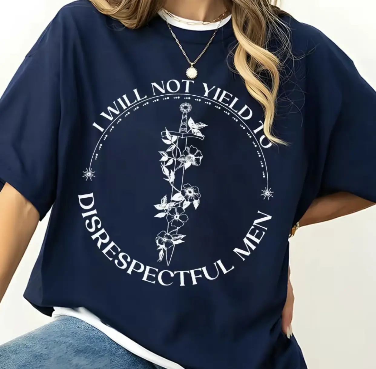 I Will Not Yield To Disrespectful Men Shirt, A.O.C Quote, Feminist Shirt, Protest Shirt, Pro-American Right, Reproductive Rights