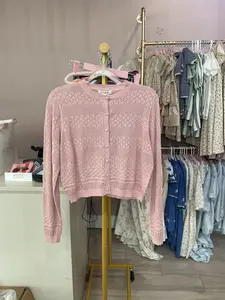 Pink Open Weave Cardy