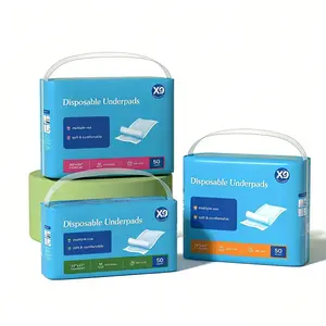 X9 Disposable Underpads 50 Count Leakproof Bed Pads for Incontinence Baby Postpartum & Pets Quick Dry Soft Comfort All Size Options 22x22 28x34 30x36 - Daily