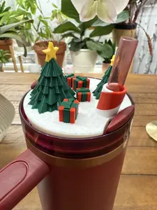 Christmas Wonderland Topper for Stanley Quencher H2.0 | Fits 40oz & 30/20oz | 3D Printed Holiday Lid Accessory Drinkware Tumbler Winter Lightweight