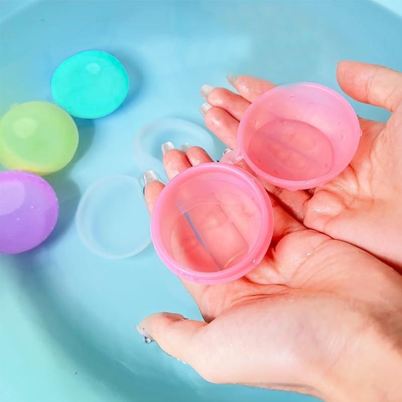 6-Pack Reusable Water Bomb Balloons - Self-Sealing Splash Balls for Pool & Beach | Water Toys for Kids Ages 3-12 | Outdoor Splash Game for Backyard Fun