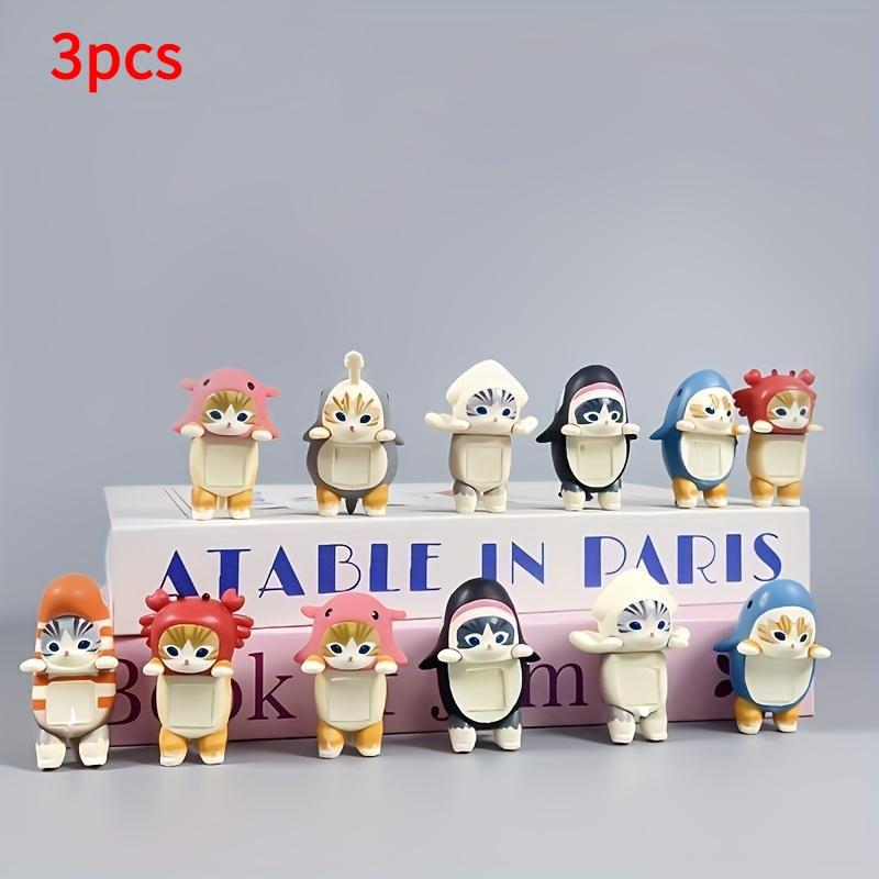 Trending Cute Cat Decor Set of 12, Self-Adhesive Design, Perfect for Phone Cases, Computer Screens, Car Interior, Desktop Decoration