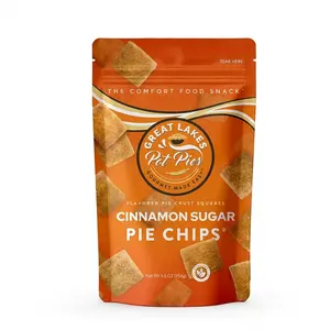 Great Lakes Pot Pies Cinnamon Sugar Pie Chips | Crunchy Gourmet Snack | Protein Packed (16.5g) | 5.5 oz Individual Bag | 1 Pack | No Preservatives |