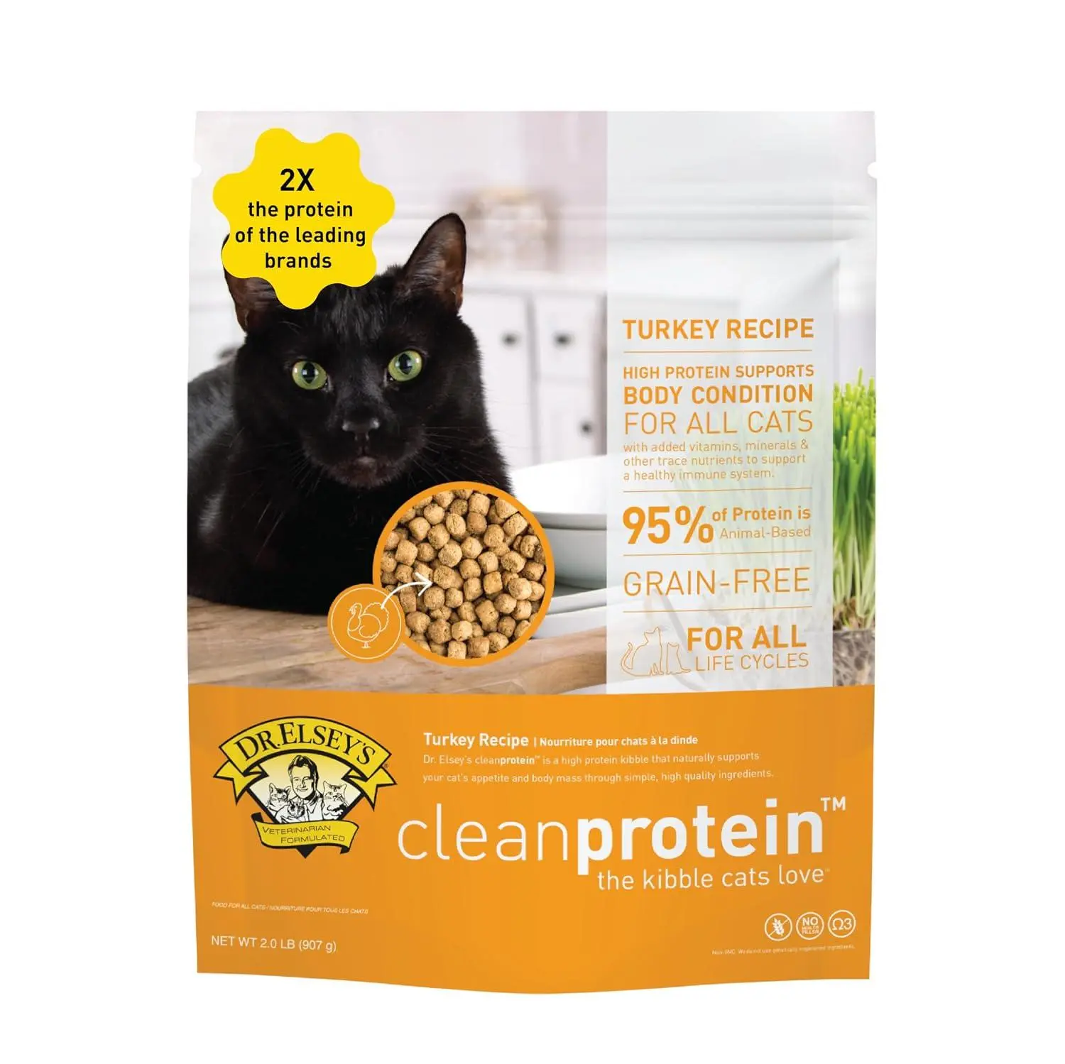 Dr. Elsey's cleanprotein Chicken Cat Kibble 2 lb. Bag