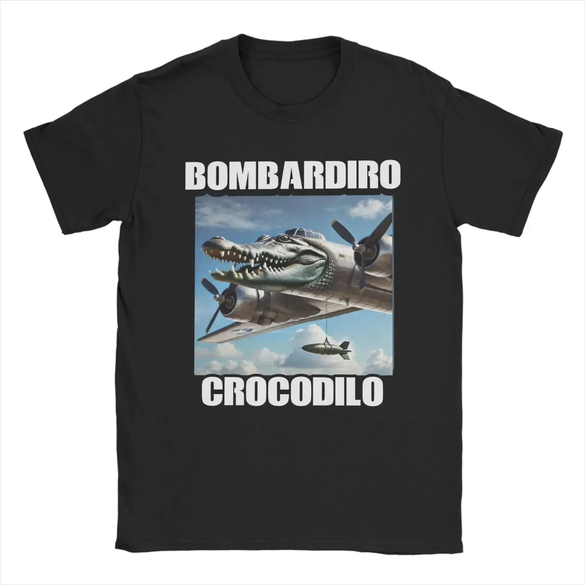Women Print Bombardiro Crocodilo Crocodile Plane Bomber T Shirt Tee Women T-Shirts Clothes Unisex
