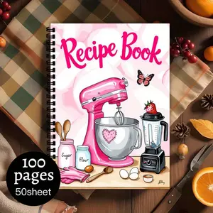 A5 Blank Recipe Soft Cover Notebook - A personalized organizer for cooking enthusiasts, home cooking menus, and home recipe collections