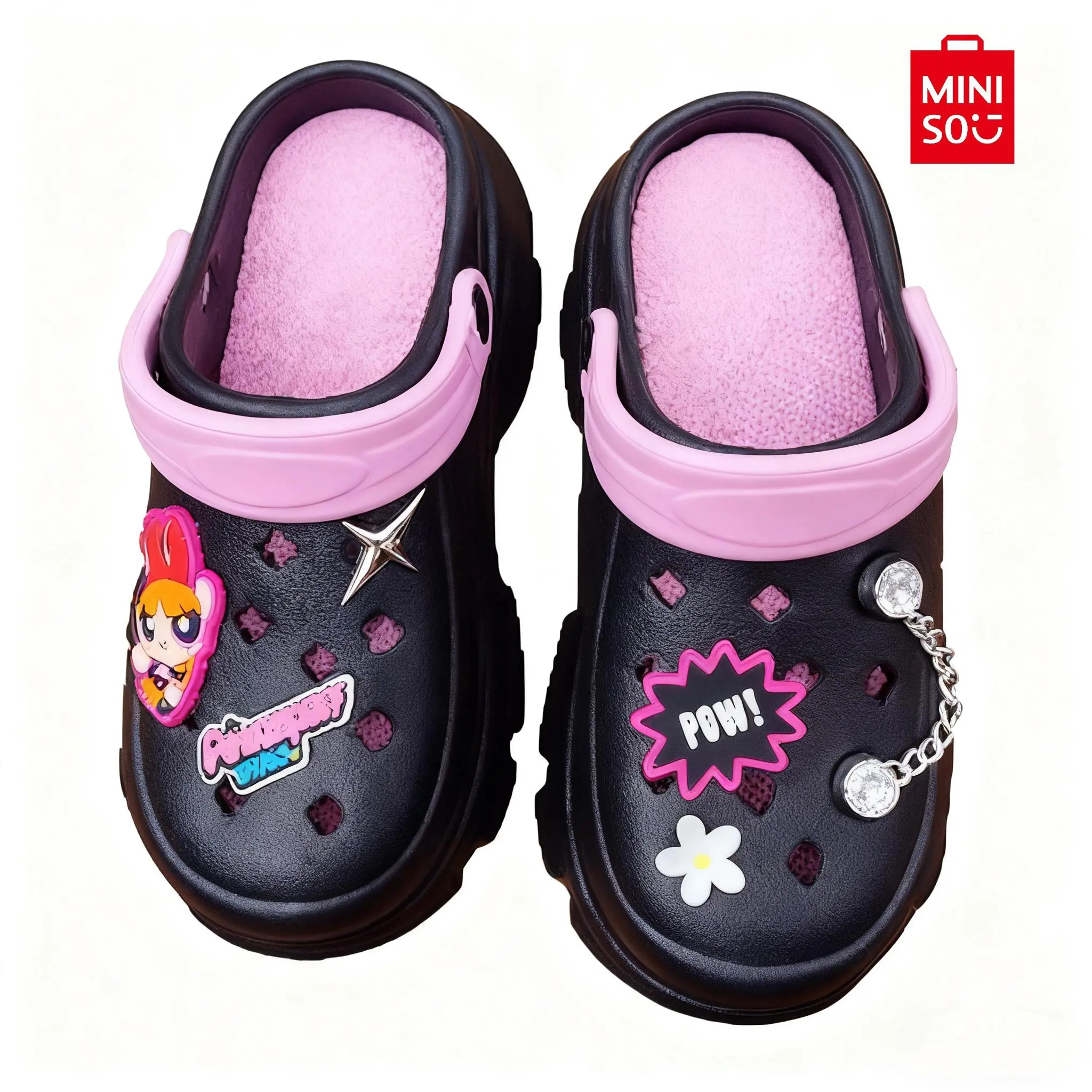 【Winter Special】The Powerpuff Girls Collection Thick Sole Clogs, Cute Heroine Design + Chunky Sole, Perfect for DIY Adorable Daily Wear Scenes & Custom Decor, Ideal for Casual Outings,Holiday & Holiday Haul#Summervibes