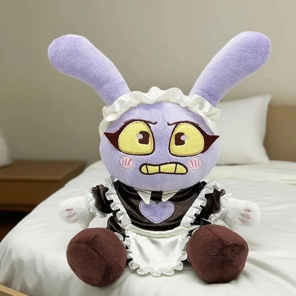 Cute Maid Jax Plush Bunny 25cm Soft Stuffed Rabbit Doll Cozy Room Decor Birthday Gift for Girls
