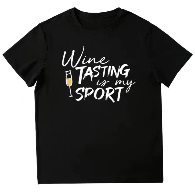 Womens Wine Tasting Is My TShirt Retro Wine Lover Tee with Champagne Glass Graphic G Casual Shirt for Wine Enthusiasts Parties Daily Wear Funny Gift for Oenophiles PLUSi01Crew Neck Short Sleeved Top Suitable for All Seasons Casual and Versatile