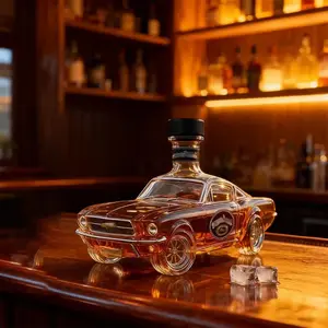 Creative Whiskey Decanter Set, Car-Shaped Glass Design, Drinkware Stylish Flasks, Ideal Gift for Anniversary Birthdays Christmas, Model Xinghao, 1set