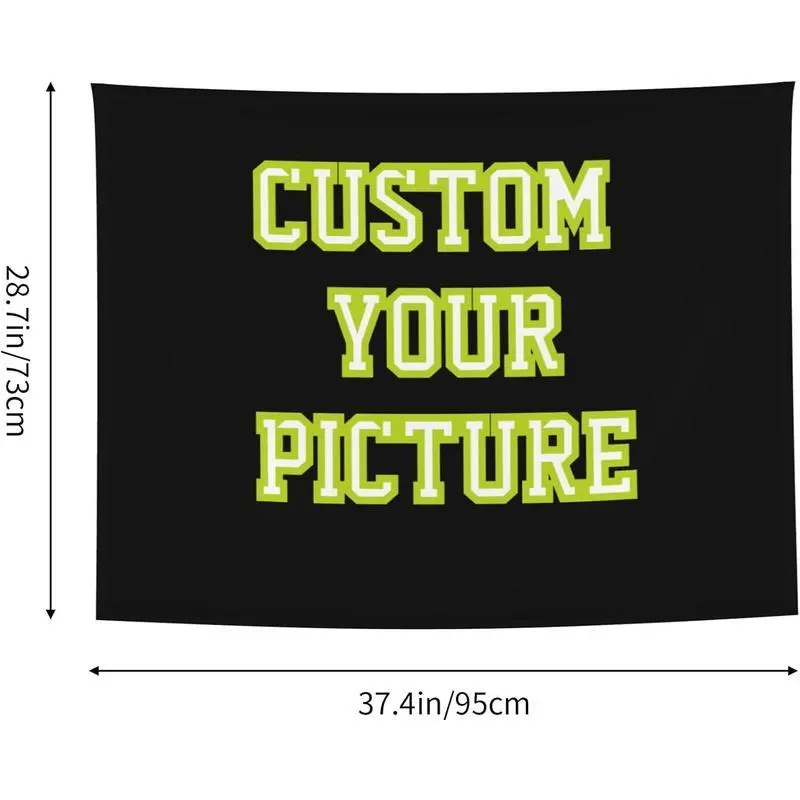 Custom Image-Upload Signature Decorative Tapestry -Horizontal Tapestry Wall Hanging, Indoor Wall Decor for Bedroom, Home Supply Accessory