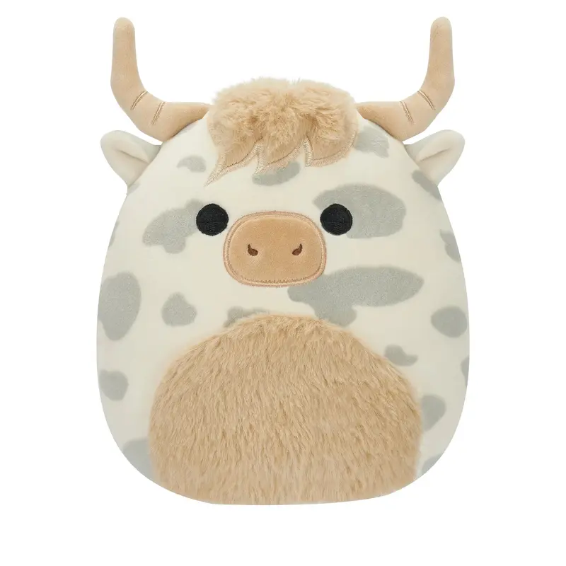 Cuddly Spotted Highland Cow Squish Toy