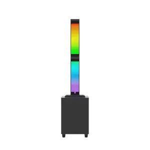 Party-Ready Bluetooth Speaker Subwoofer with RGB Light Show, TWS Detachable,Wireless Karaoke,3D Surround Sound,Home Theater Vibes