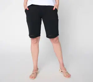 Denim & Co. Activr Petite French Terry Bermuda Shorts