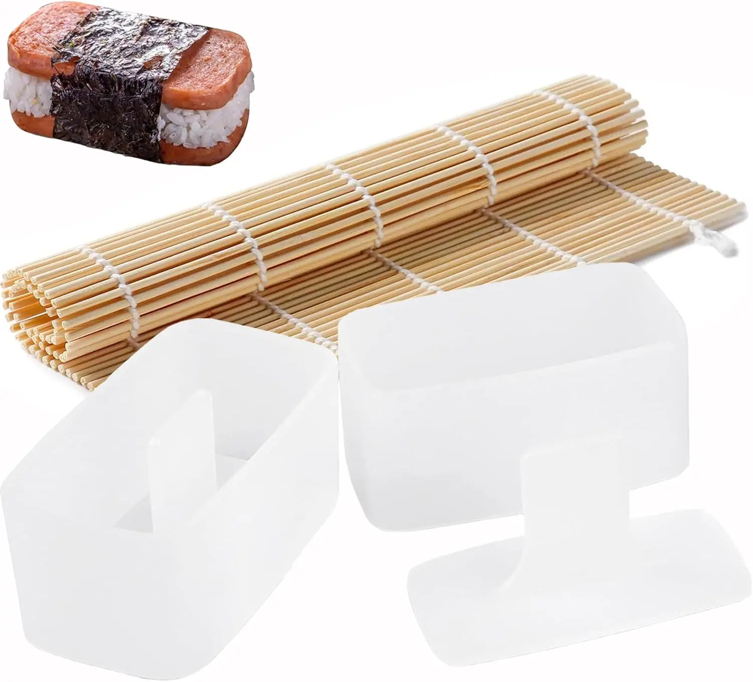 Kitchen Shaped Utensils Musubi Press Mold Kit - Non-stick Onigiri Mold, Hawaiian Sushi Maker