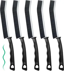 DGAPHRO 5 Piece Crevice Cleaning Brush Set,Multifunctional Hard Bristle Gap Cleaning Tool,Ultra-Fine Nylon Deep Scrub Brushes for Window Tracks, Bathroom Grout, Sliding Doors & Sink Detailing.